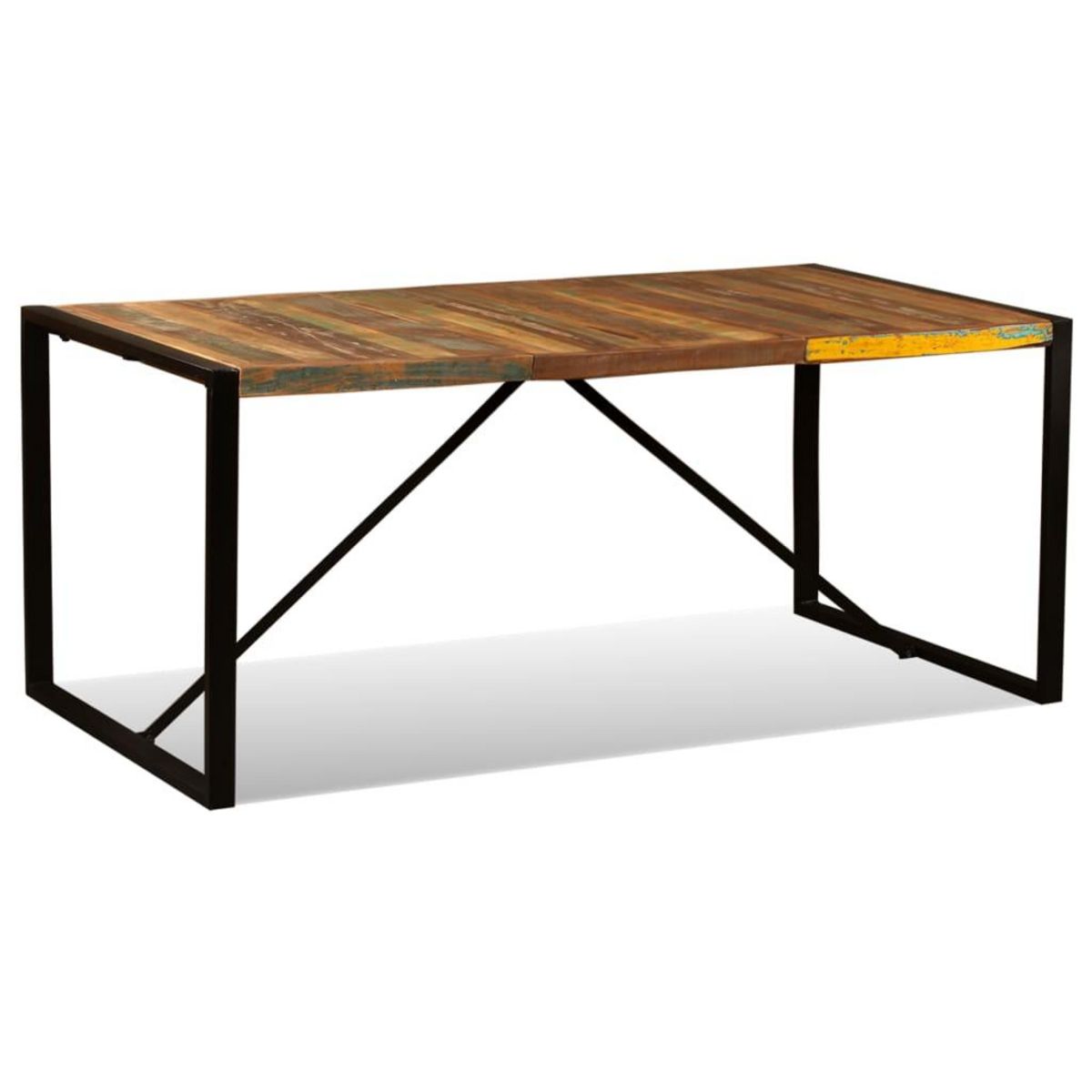 VIDAXL Table a manger Bois de recuperation massif 180 cm