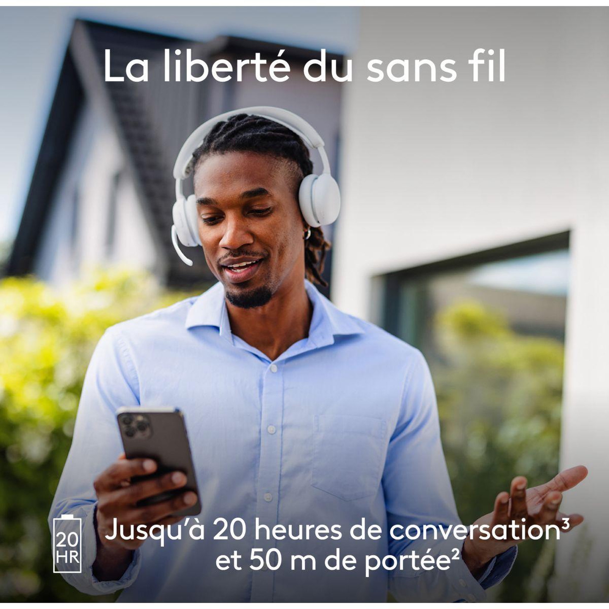 Voir la diapositive 5 : Logitech Micro-casque zone wireless 2 off white