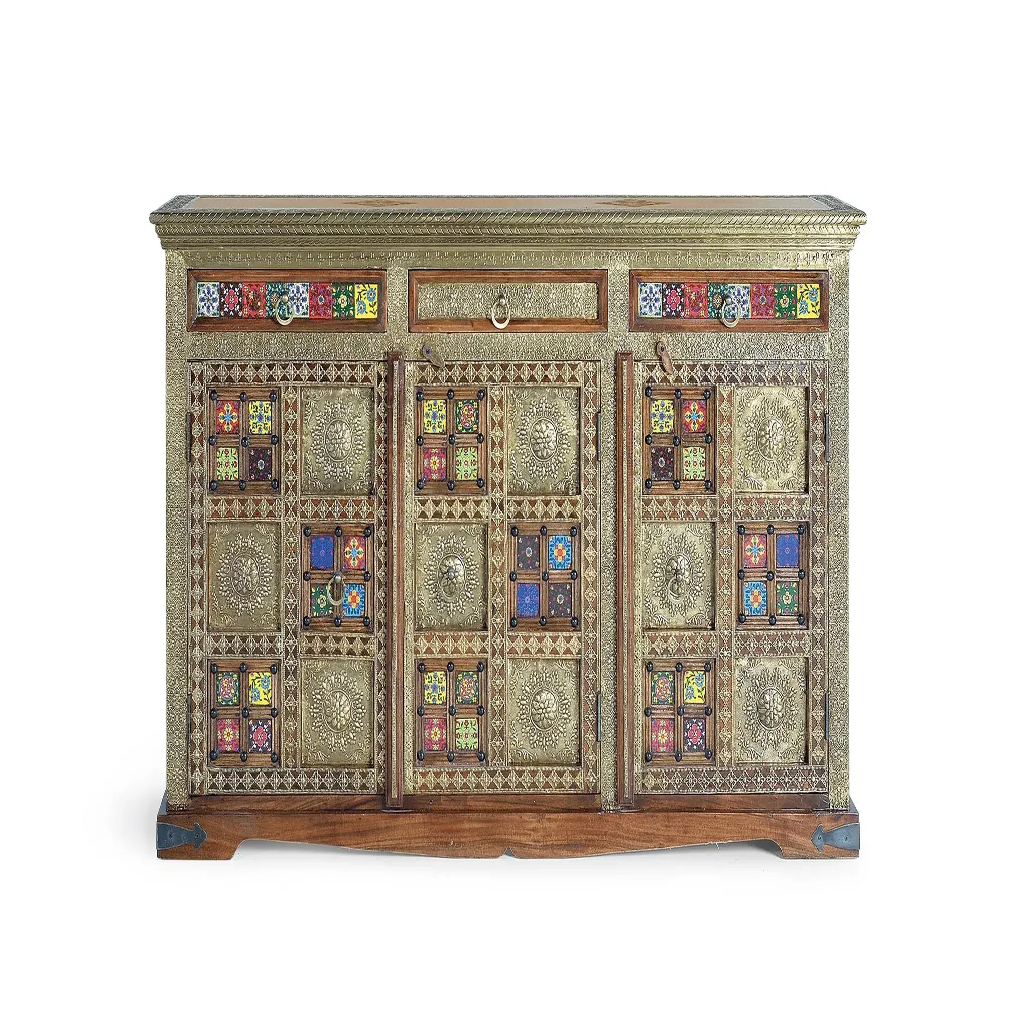 GINER Y COLOMER SL Buffet en bois d'acacia 150cm style artisanal ethnique