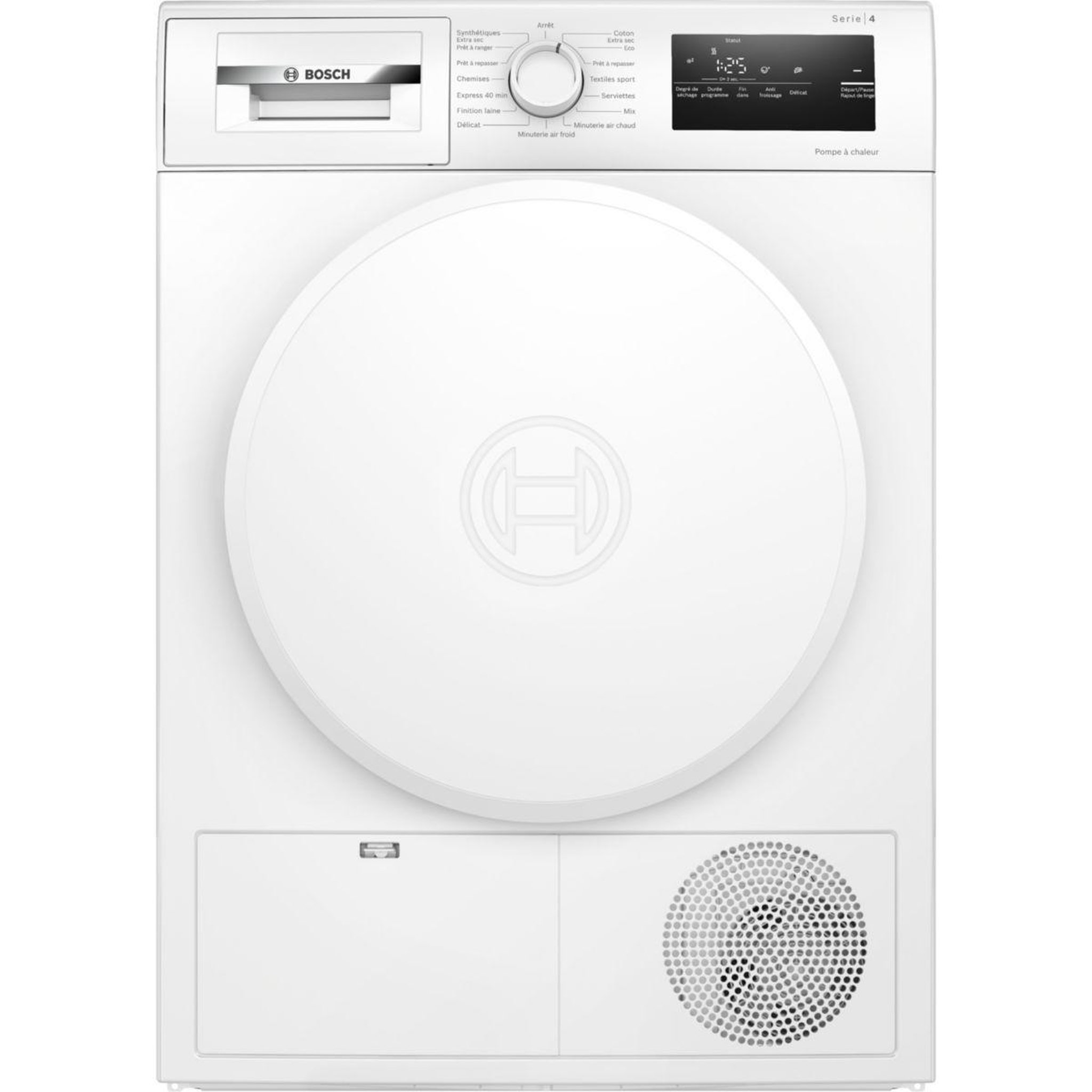 BOSCH Sèche linge pompe à chaleur wth8300dfr, série 4, express 40 min