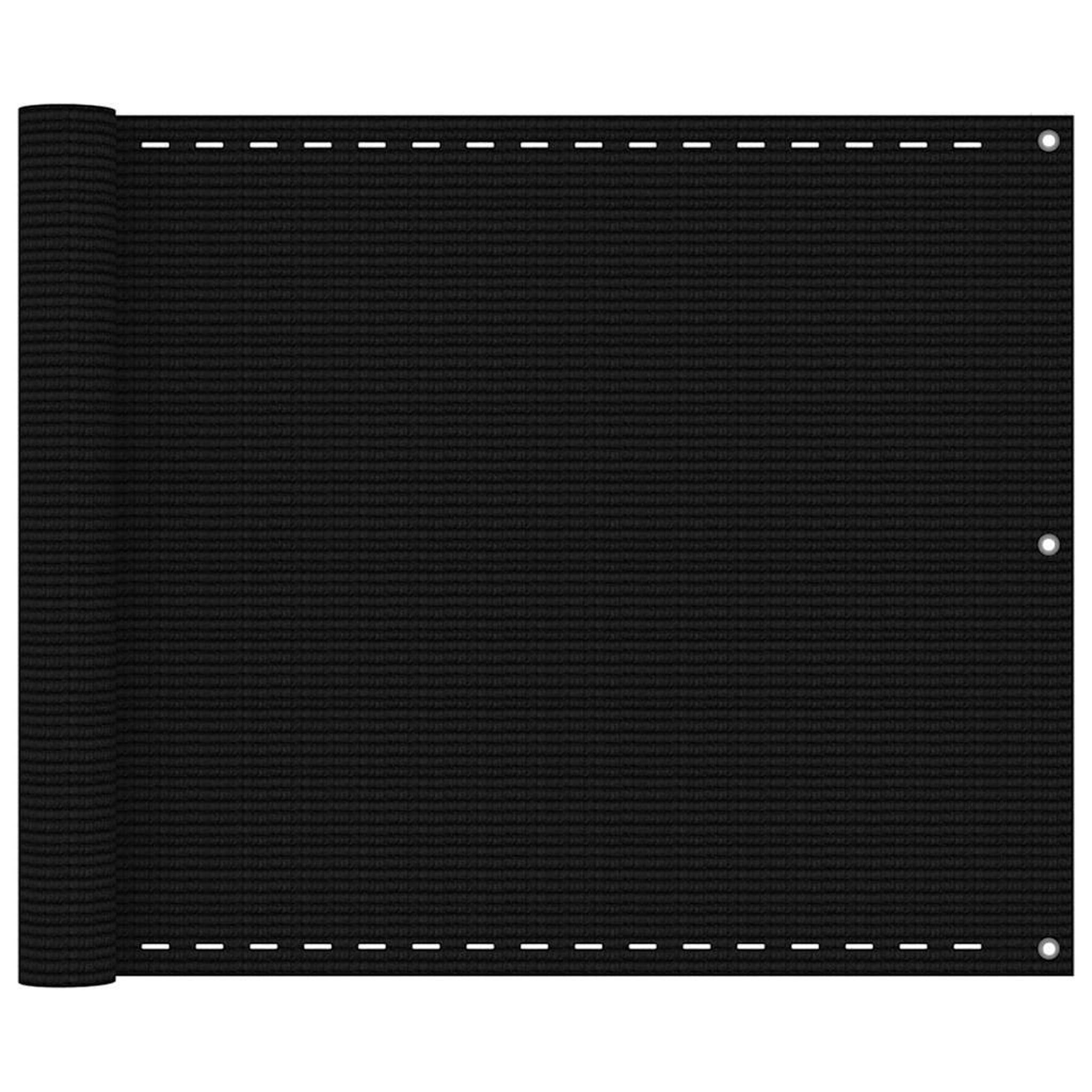 VIDAXL Ecran de balcon Noir 75x300 cm PEHD