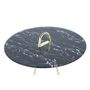 Voir la diapositive 2 : Paris Prix Table d'Appoint Design  Pendule  60cm Or & Noir