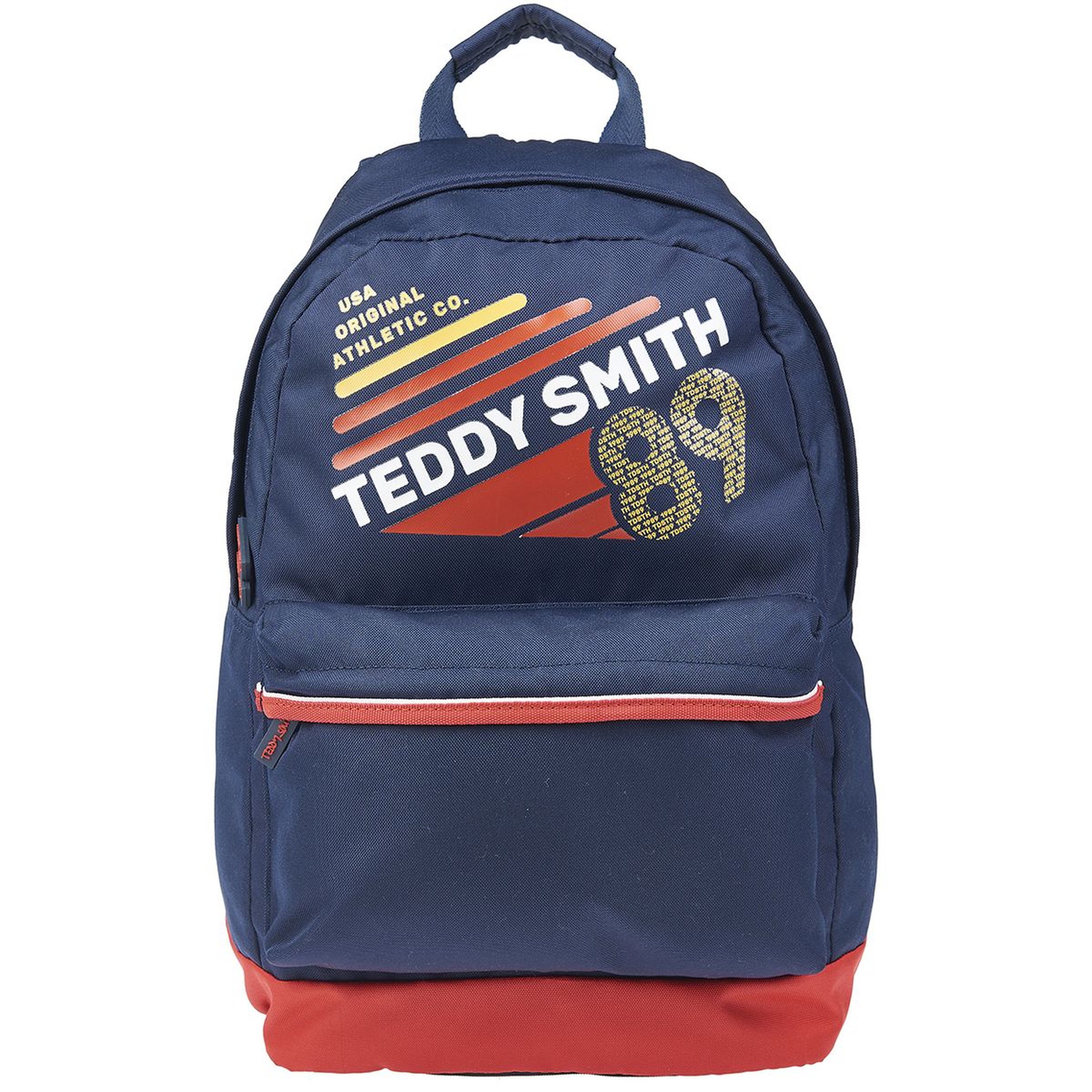 Voir la diapositive 1 : TEDDY SMITH Sac à dos souple 1 compartiment bleu et rouge WARM UP