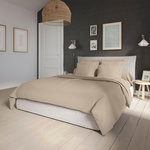 DODO Housse de couette Influence Percale Osier. Coloris disponibles : Beige