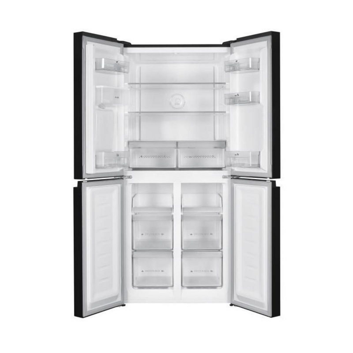 CONTINENTAL EDISON Réfrigérateur Continental Edison - CERA4D464B - 4 portes avec distributeur d'eau - 464L - L79 cm x H 180 cm - Noir