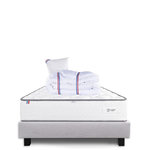 LUXURY LITERIE Ensemble literie mousse, Iris Ferme, Gris. Coloris disponibles : Gris