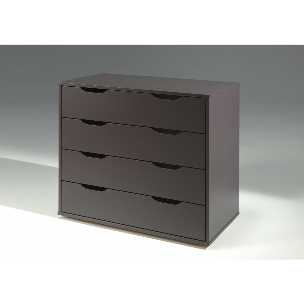 Commode 4 tiroirs en pin massif WOODY, 2 coloris