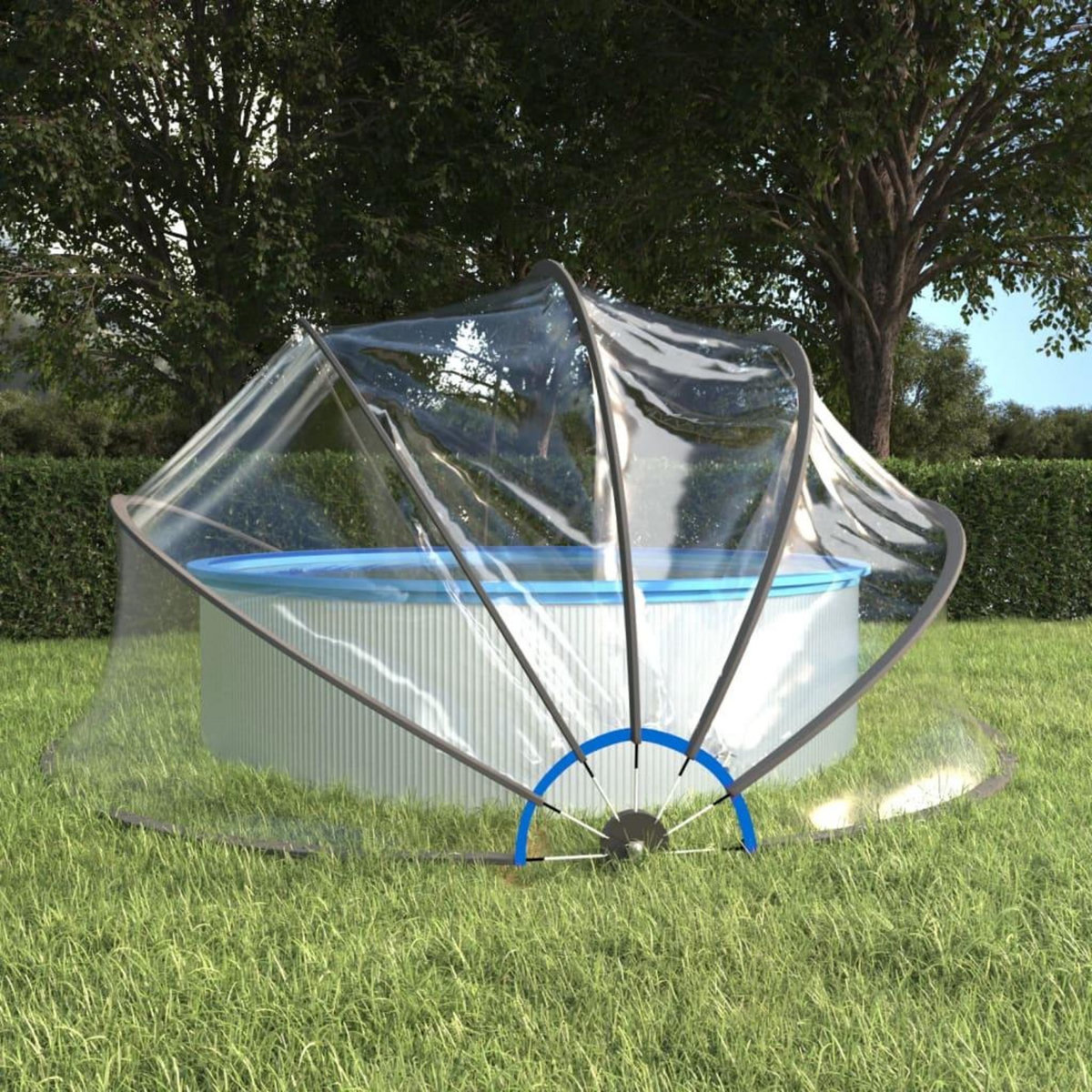 VIDAXL Dome de piscine rond 467x234 cm PVC