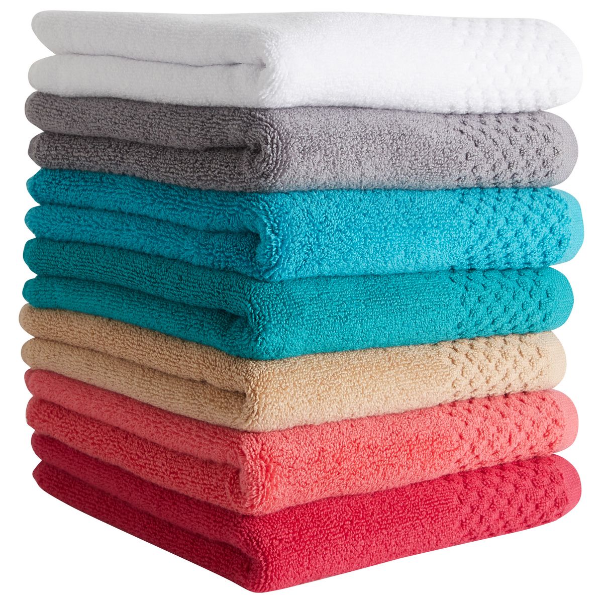 ACTUEL Drap de de bain uni en coton qualité zéro twist  500 g/m²