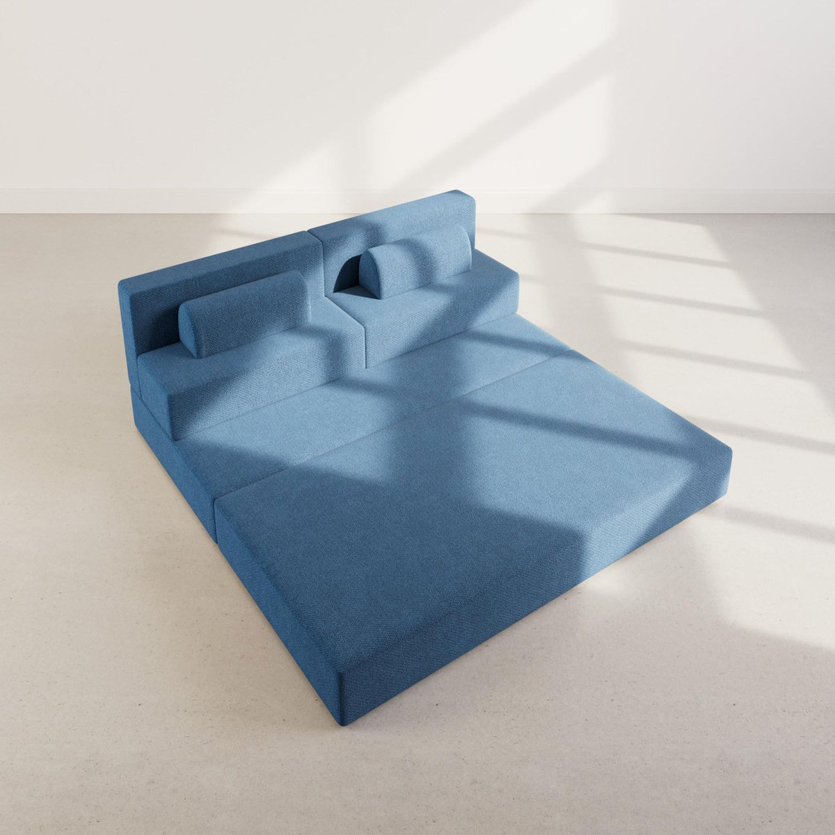 LISA DESIGN Astral - canapé 3 places convertible en velours texturé