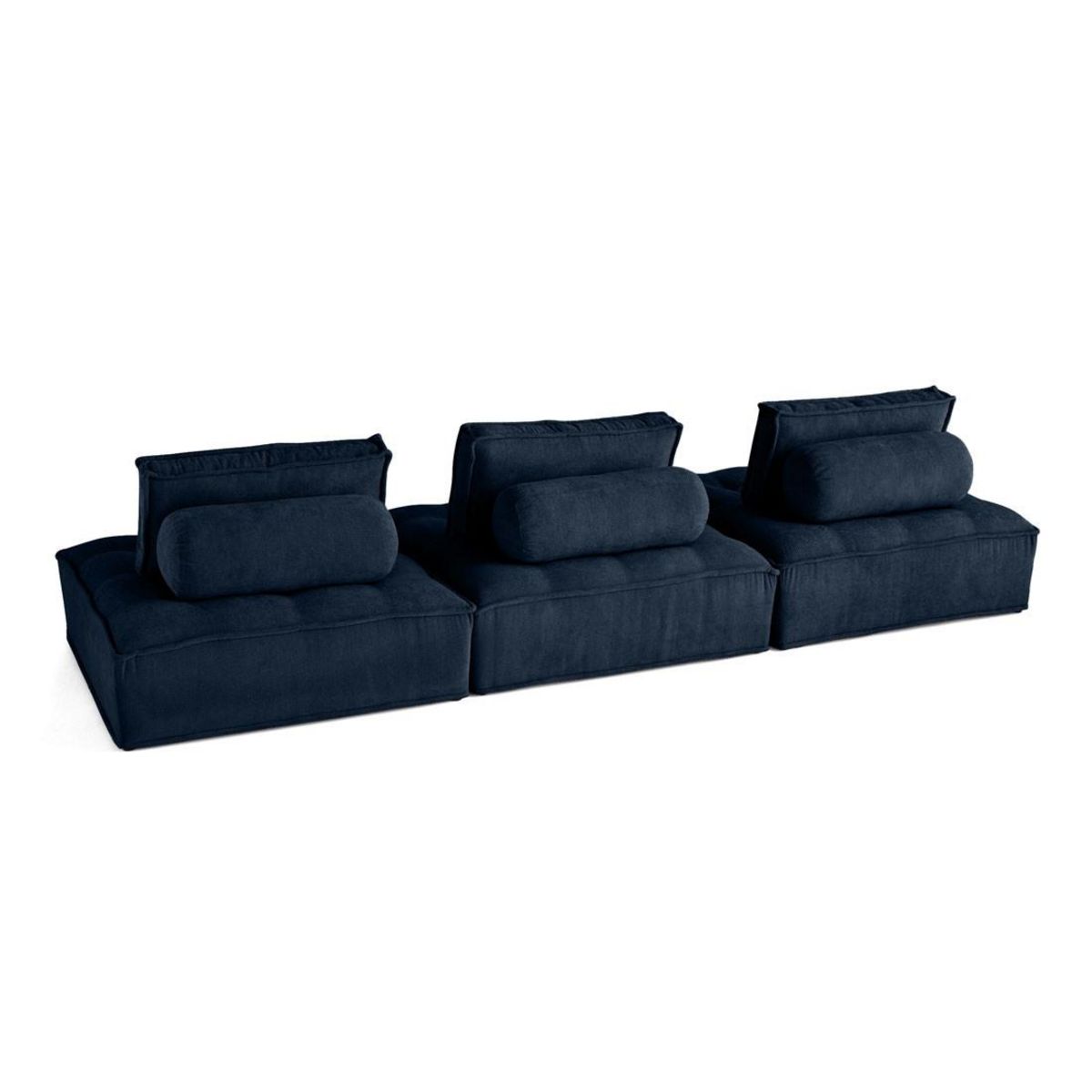 LISA DESIGN Marisol - canapé modulable droit 3 places - velours texturé