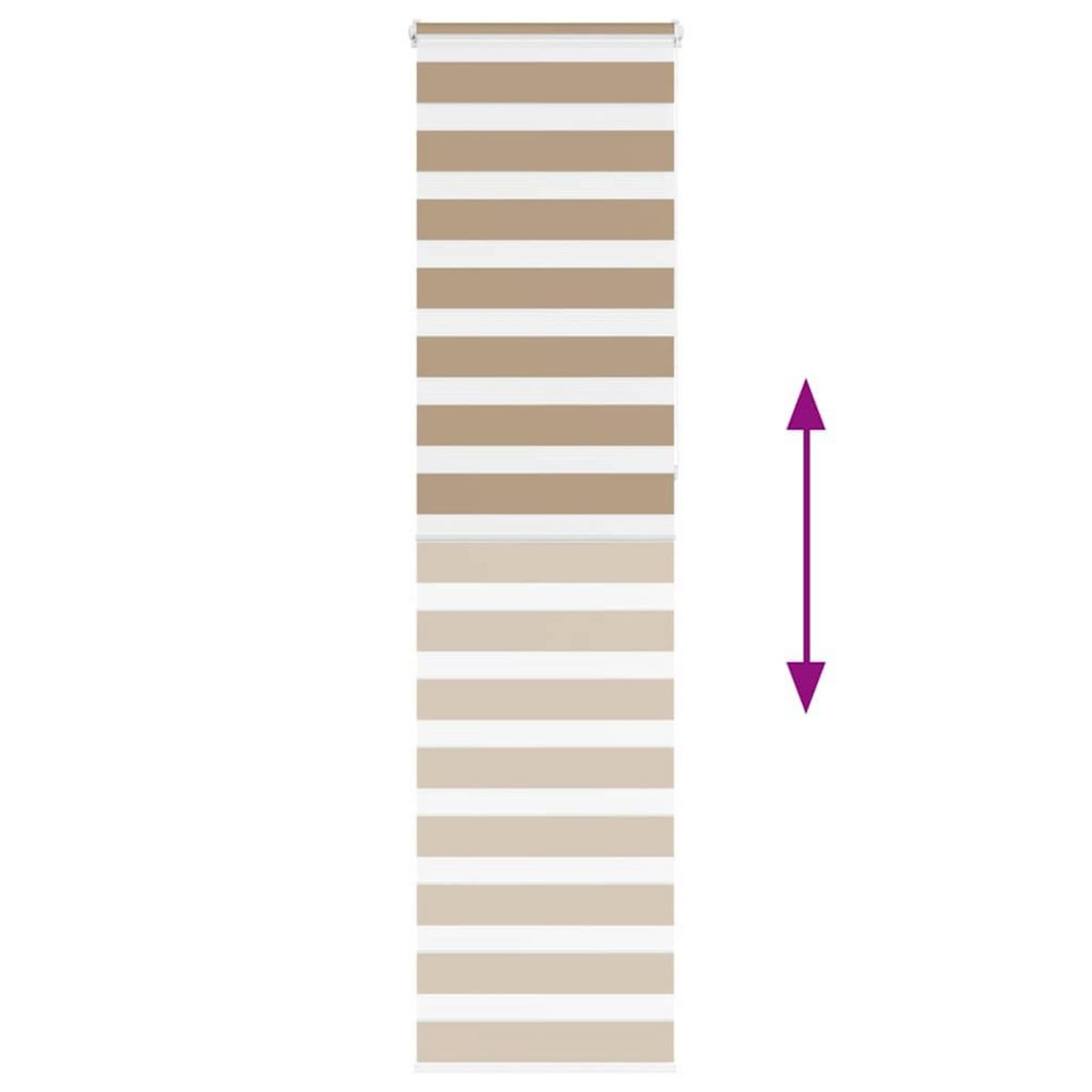 VIDAXL Store zebre marron sable largeur du tissu 55,9 cm polyester