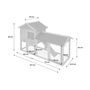 Voir la diapositive 4 : SWEEEK Clapier en bois Hotot pour lapin et autres rongeurs. 4 lapins. cage à lapin avec enclos. espace intérieur et extérieur. poulailler