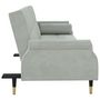 Voir la diapositive 5 : VIDAXL Canapé lit avec coussins gris clair velours