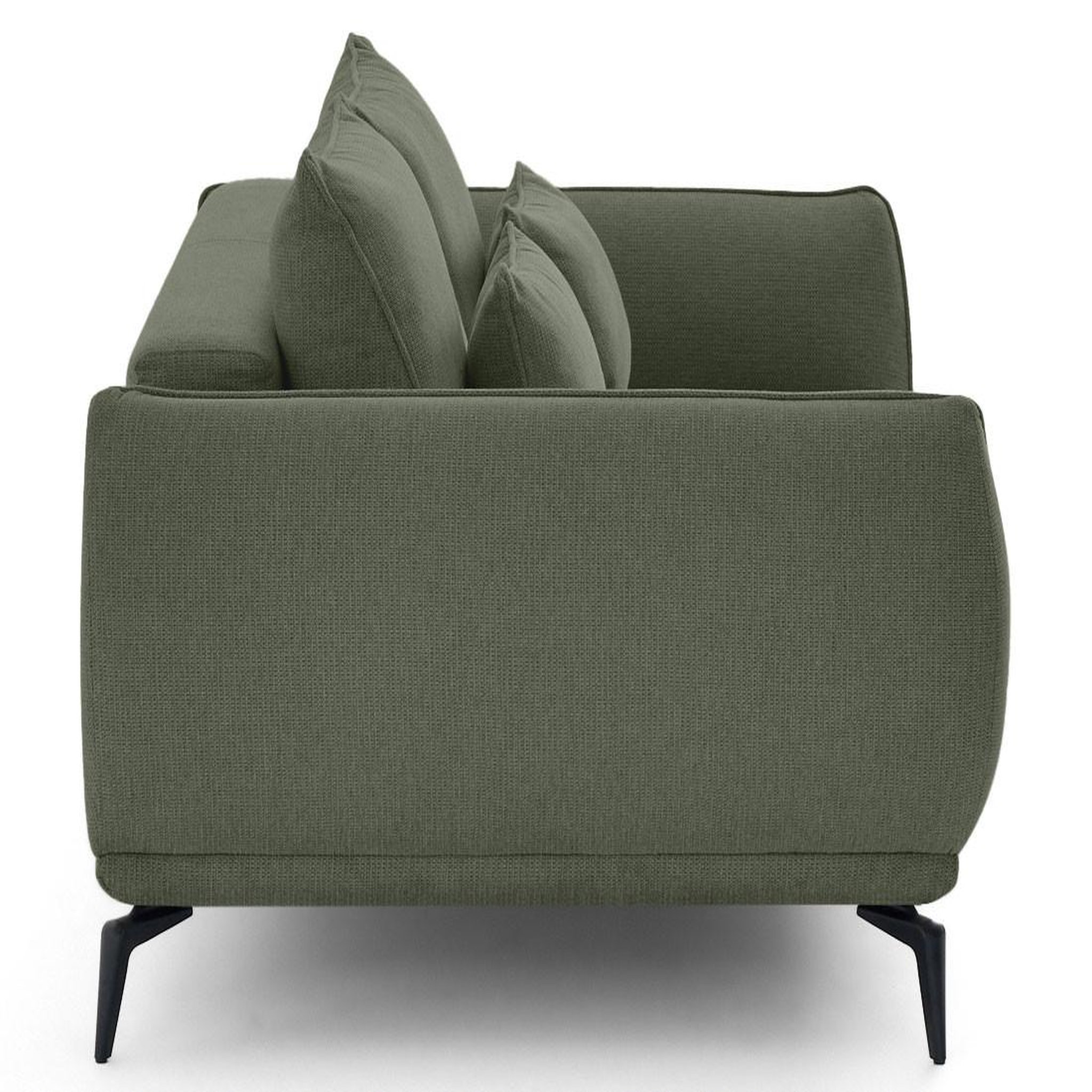 Voir la diapositive 4 : LISA DESIGN Arica - canapé droit 2 places en tissu texturé