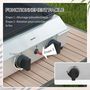 Voir la diapositive 5 : OUTSUNNY Plancha gaz portable antiadhésive 2 brûleurs 4,8 kW surface cuisson 40L x 34l cm acier inox émaillé