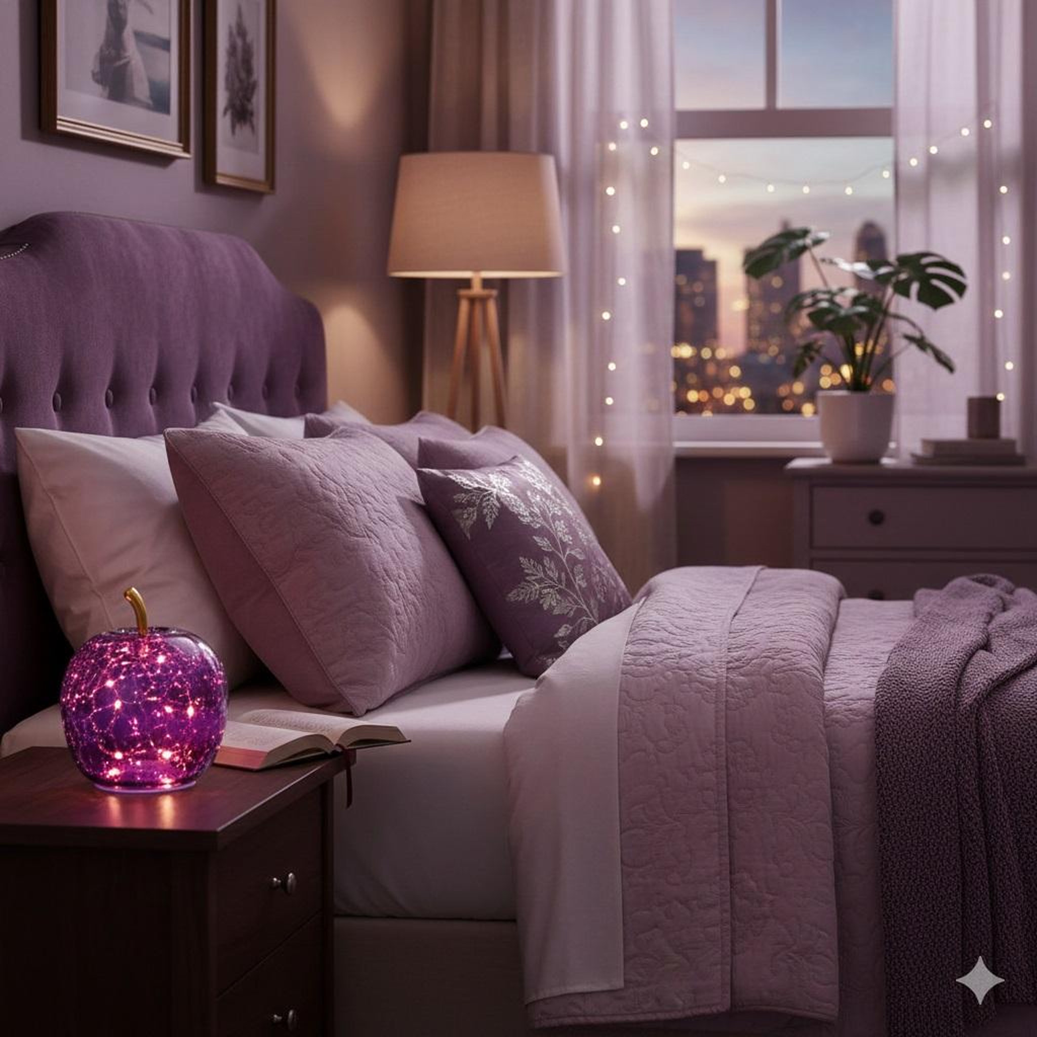 Voir la diapositive 3 : Eden Lampe pomme lumineuse 10 led design et moderne