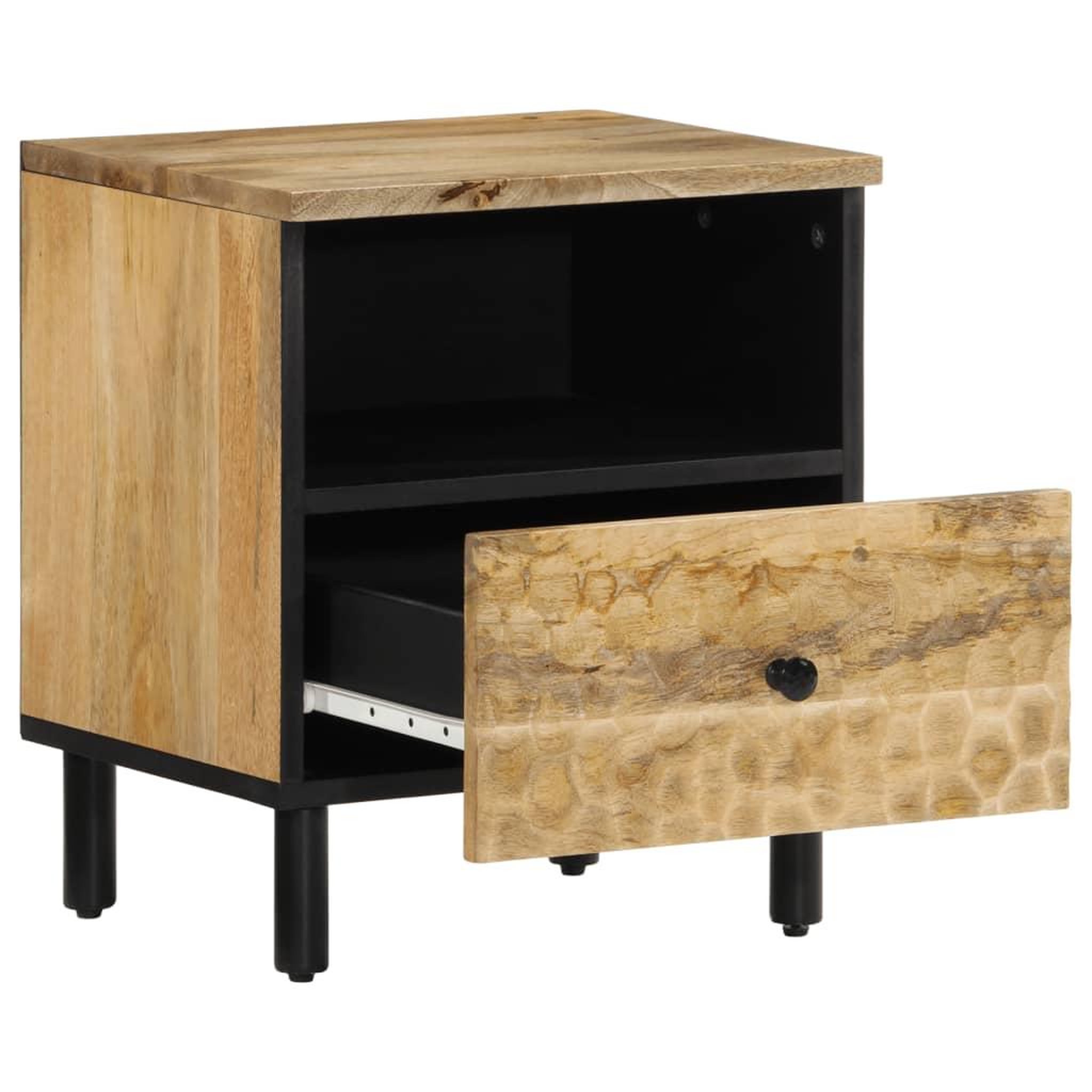 Voir la diapositive 2 : VIDAXL Table de chevet 40x33x46 cm Bois de manguier solide