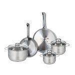ELO Ensemble de 2 Poêles de cuisson 24 et 28 cm et 3 faitouts 14, 16 et 20 cm Elo Profi Brillant