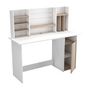 Voir la diapositive 4 : Bureau droit 1 caisson + surmeuble L134,8 cm FLEUR