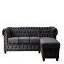 Voir la diapositive 1 : LISA DESIGN William - canapé chesterfield d'angle droit - 4 places - en velours