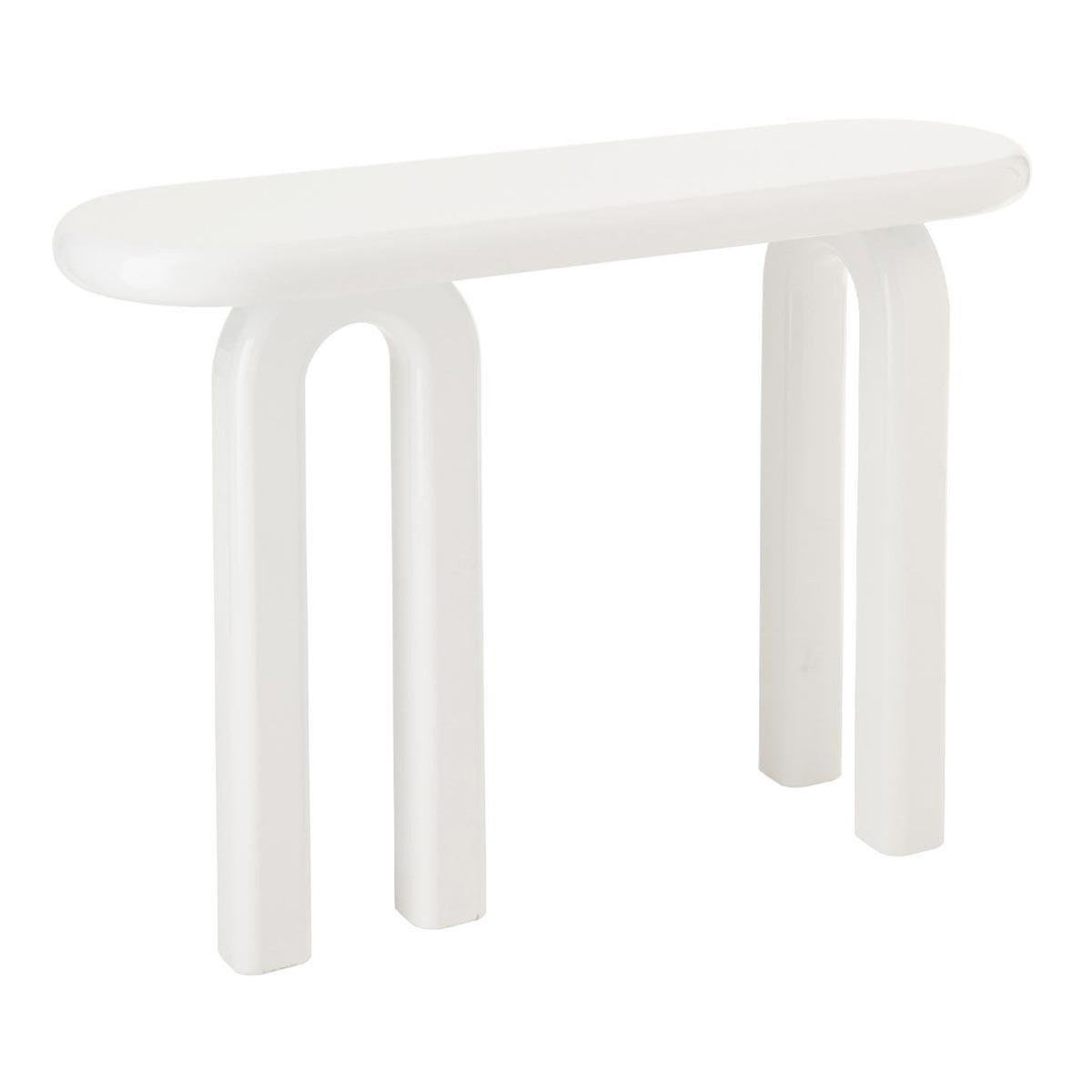 Paris Prix Console Ovale Design  Archie  120cm Blanc