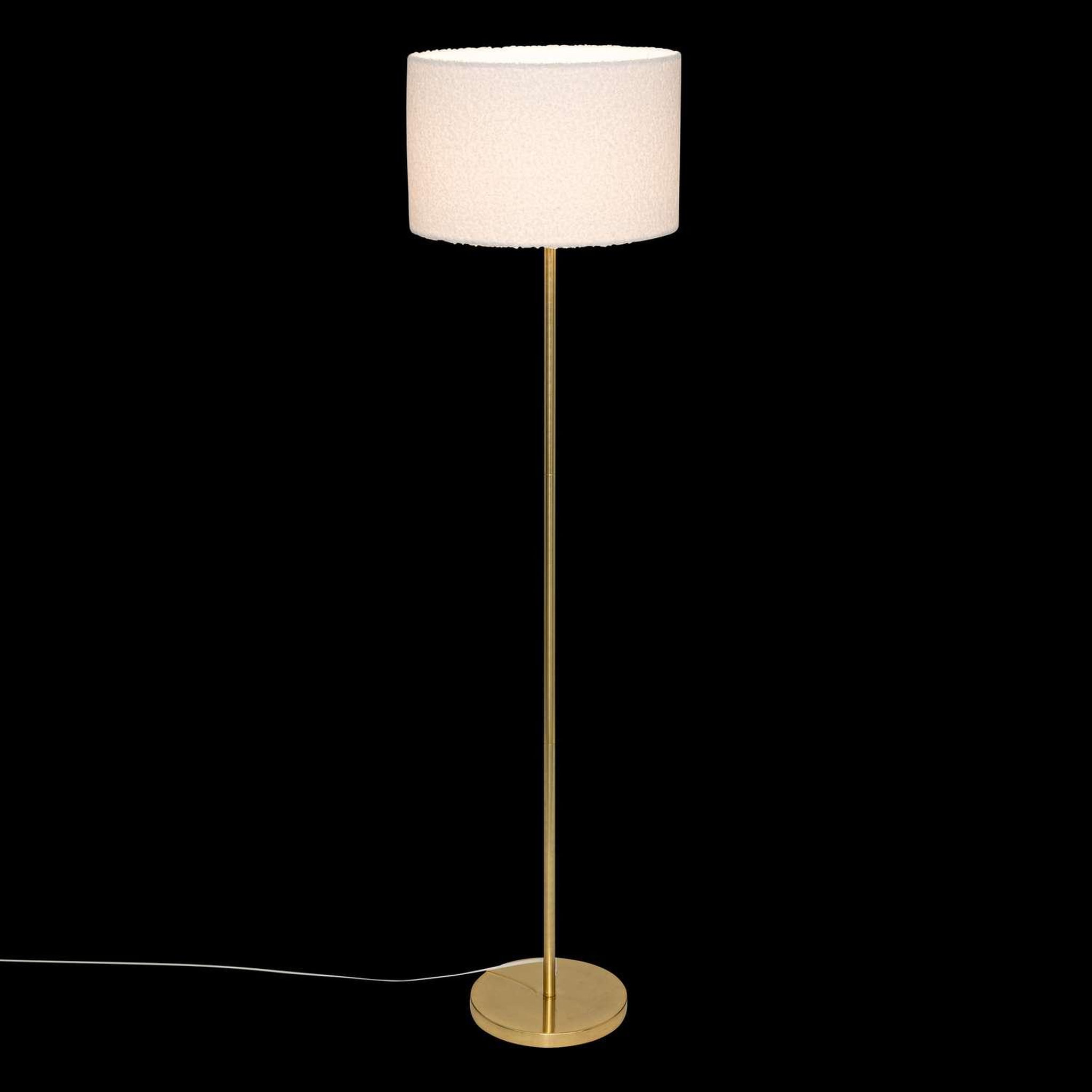 Voir la diapositive 5 : ATMOSPHERA Lampadaire droit en bouclette - h. 150 cm - or
