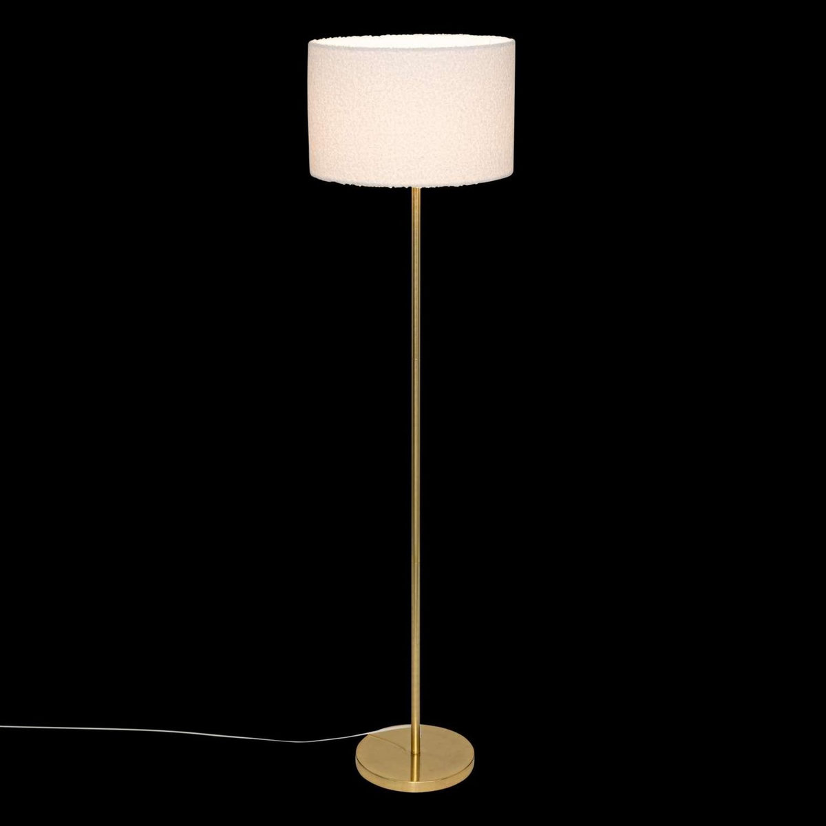 ATMOSPHERA Lampadaire droit en bouclette - H. 150 cm - Or
