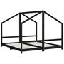 Voir la diapositive 3 : VIDAXL Cadre de lit pour enfants noir 2x(90x200) cm bois de pin massif