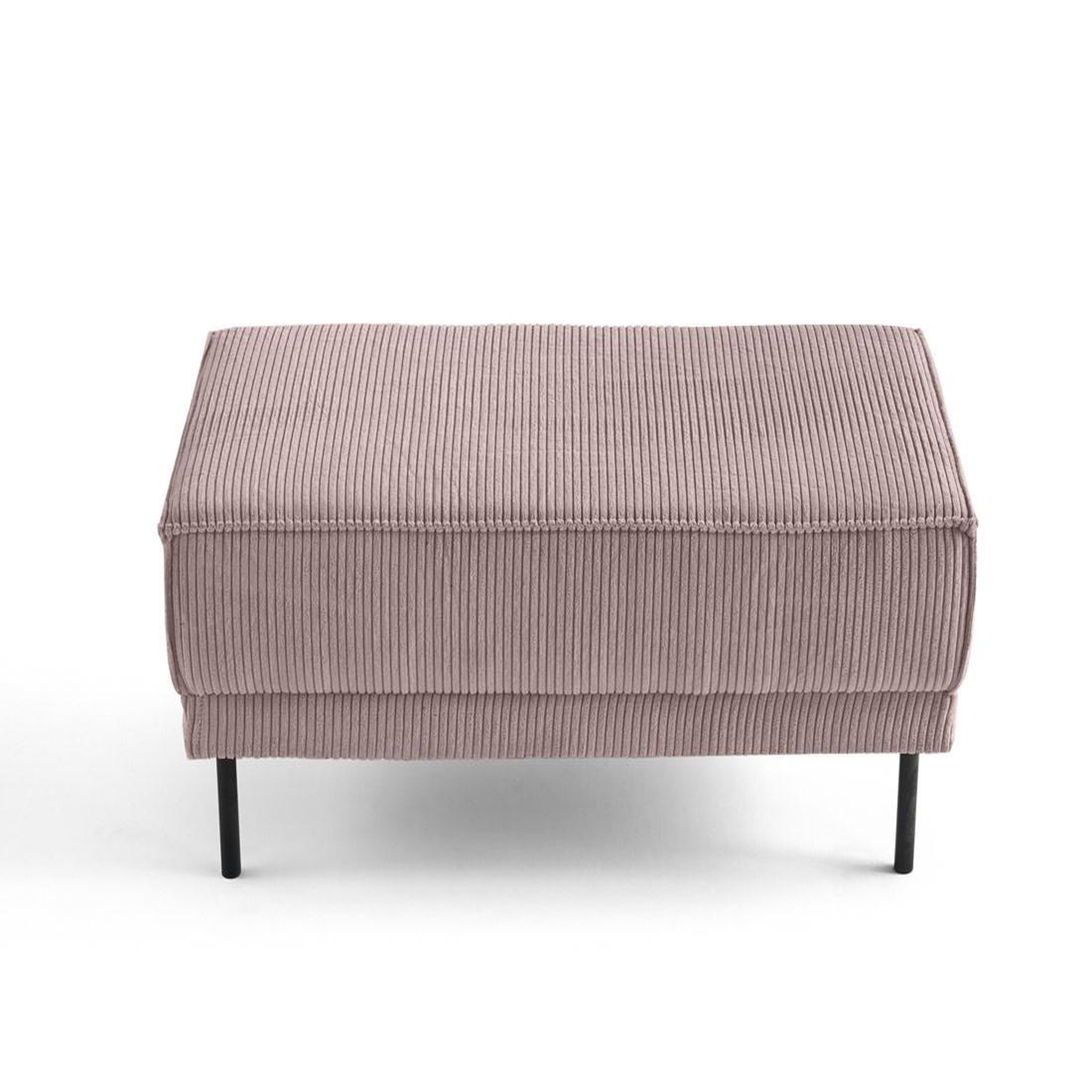 Voir la diapositive 6 : BEST MOBILIER Charlie - pouf - pieds hauts - en velours côtelé