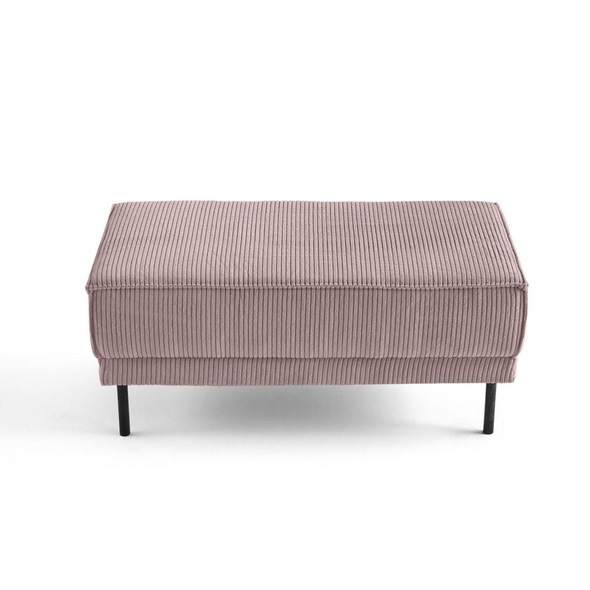 LISA DESIGN Charlie - pouf - pieds hauts - en velours côtelé