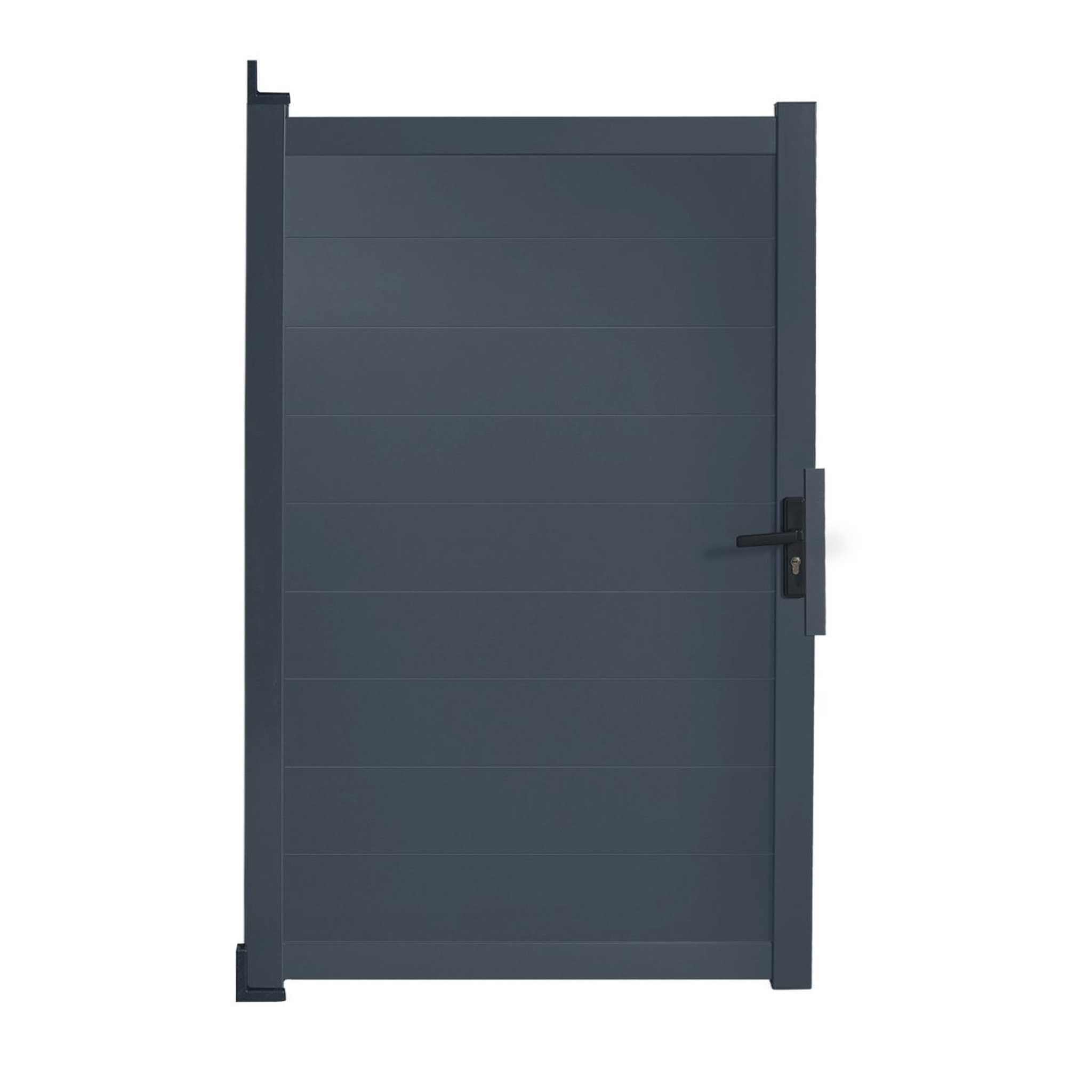 Voir la diapositive 3 : ID MARKET Portillon 100x160 cm en aluminium gris anthracite
