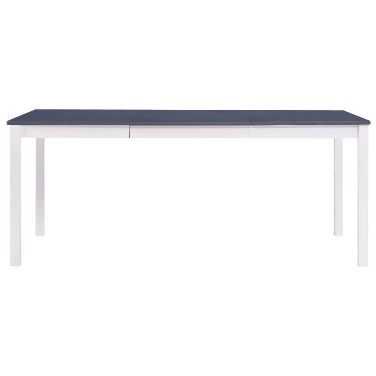 VIDAXL Table a manger Blanc et gris 180x90x73 cm Bois de pin