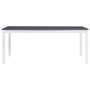 Voir la diapositive 2 : VIDAXL Table a manger Blanc et gris 180x90x73 cm Bois de pin
