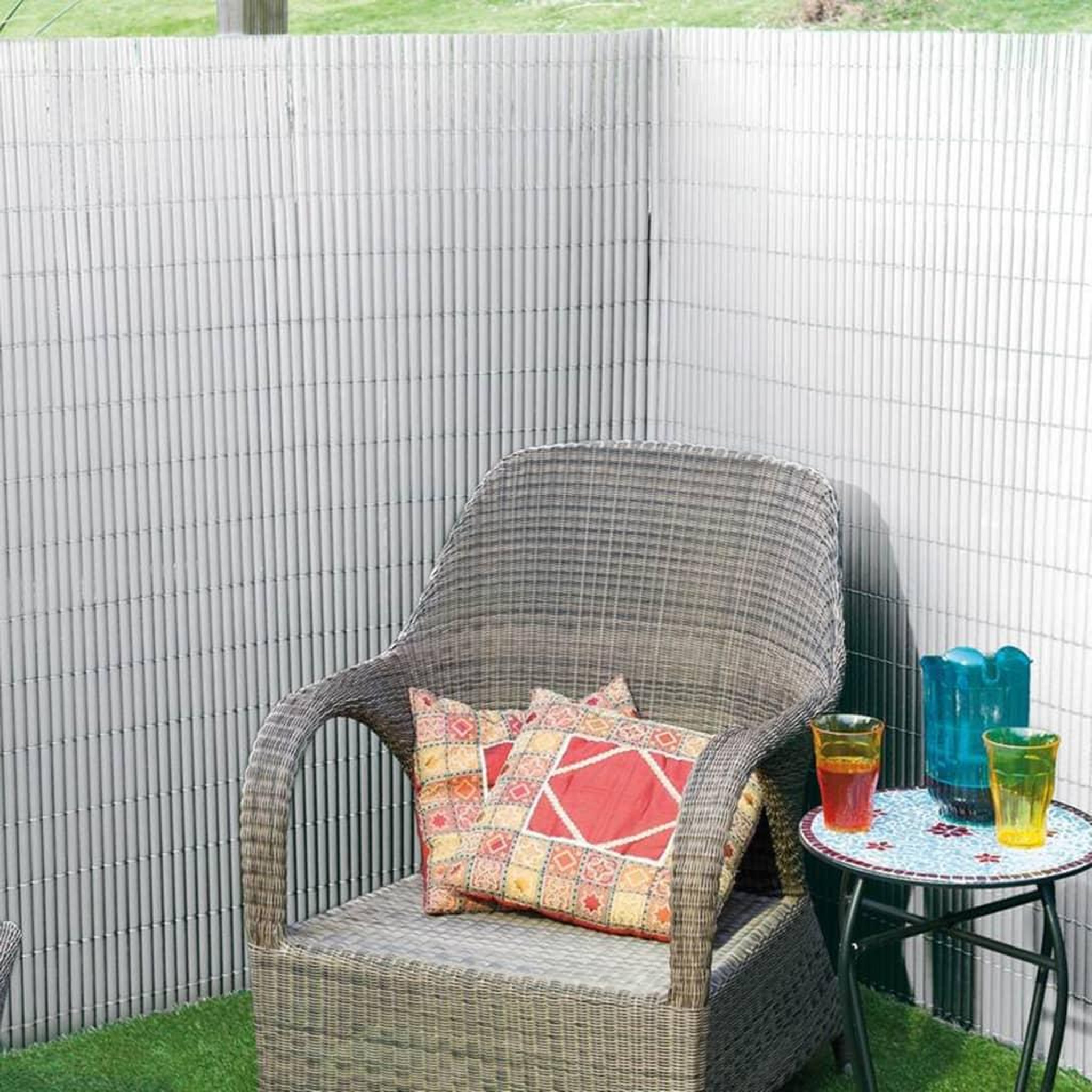 Voir la diapositive 2 : NATURE Nature Ecran de jardin a double face PVC 1x3 m Blanc