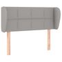Voir la diapositive 2 : VIDAXL Tete de lit avec oreilles Gris clair 103x23x78/88 cm Tissu