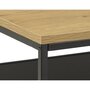Voir la diapositive 3 : LISA DESIGN Salida - table basse - effet bois et métal noir - 120 cm
