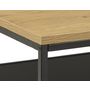 Voir la diapositive 3 : LISA DESIGN Salida - table basse - effet bois et métal noir - 120 cm