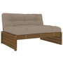 Voir la diapositive 4 : VIDAXL Salon de jardin 2 pcs avec coussins marron miel bois massif
