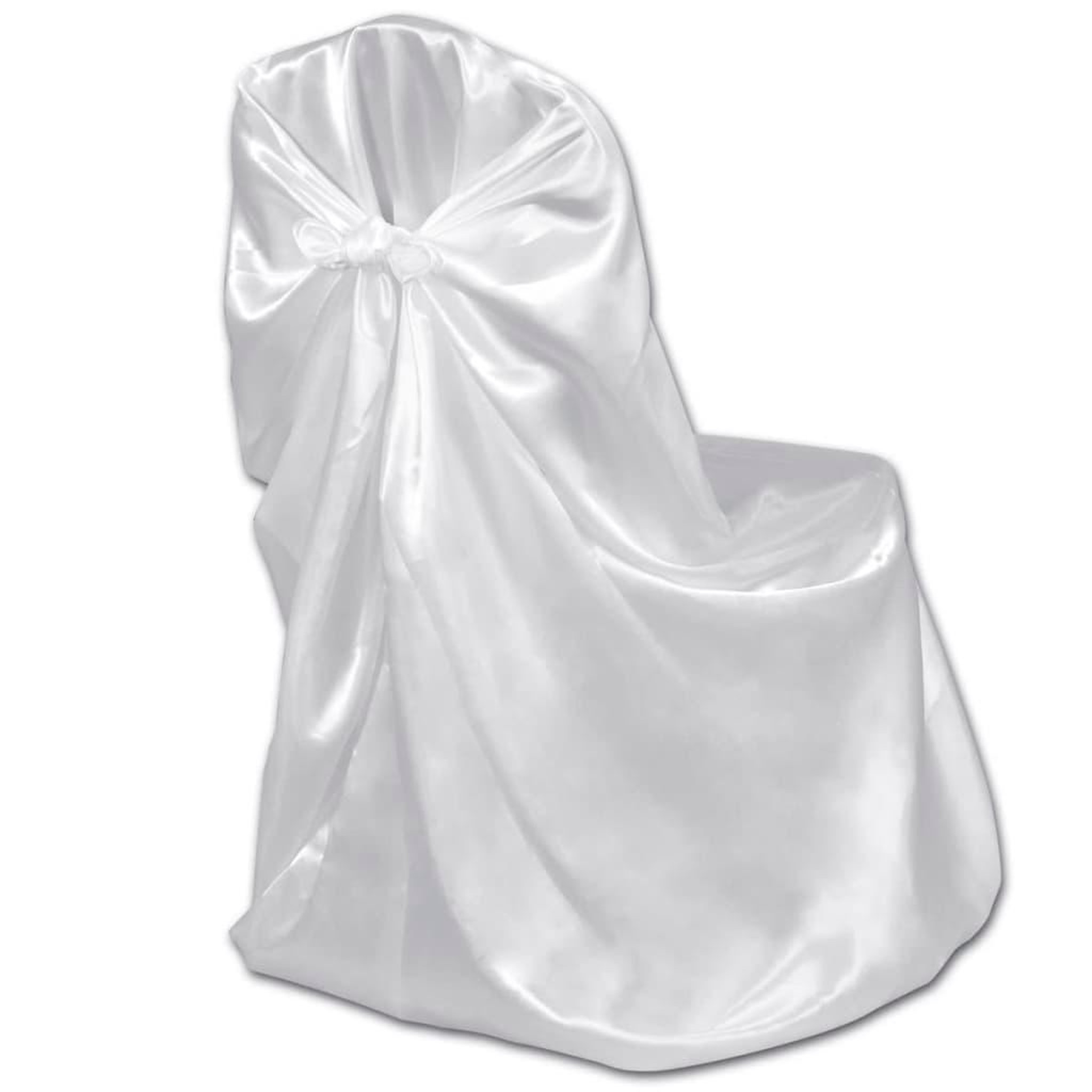 Voir la diapositive 3 : VIDAXL Housse de chaise blanche pour le banquet de mariage 6 pieces