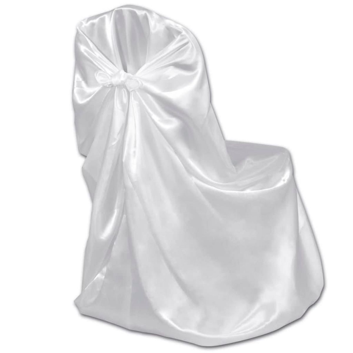 VIDAXL Housse de chaise blanche pour le banquet de mariage 6 pieces