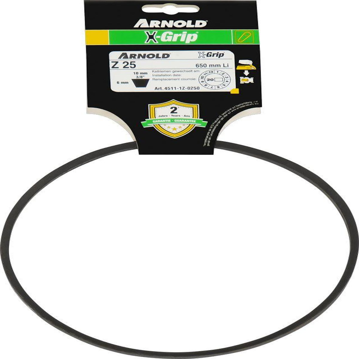 ARNOLD Courroie trapézoïdale X-Grip V de type Z 25