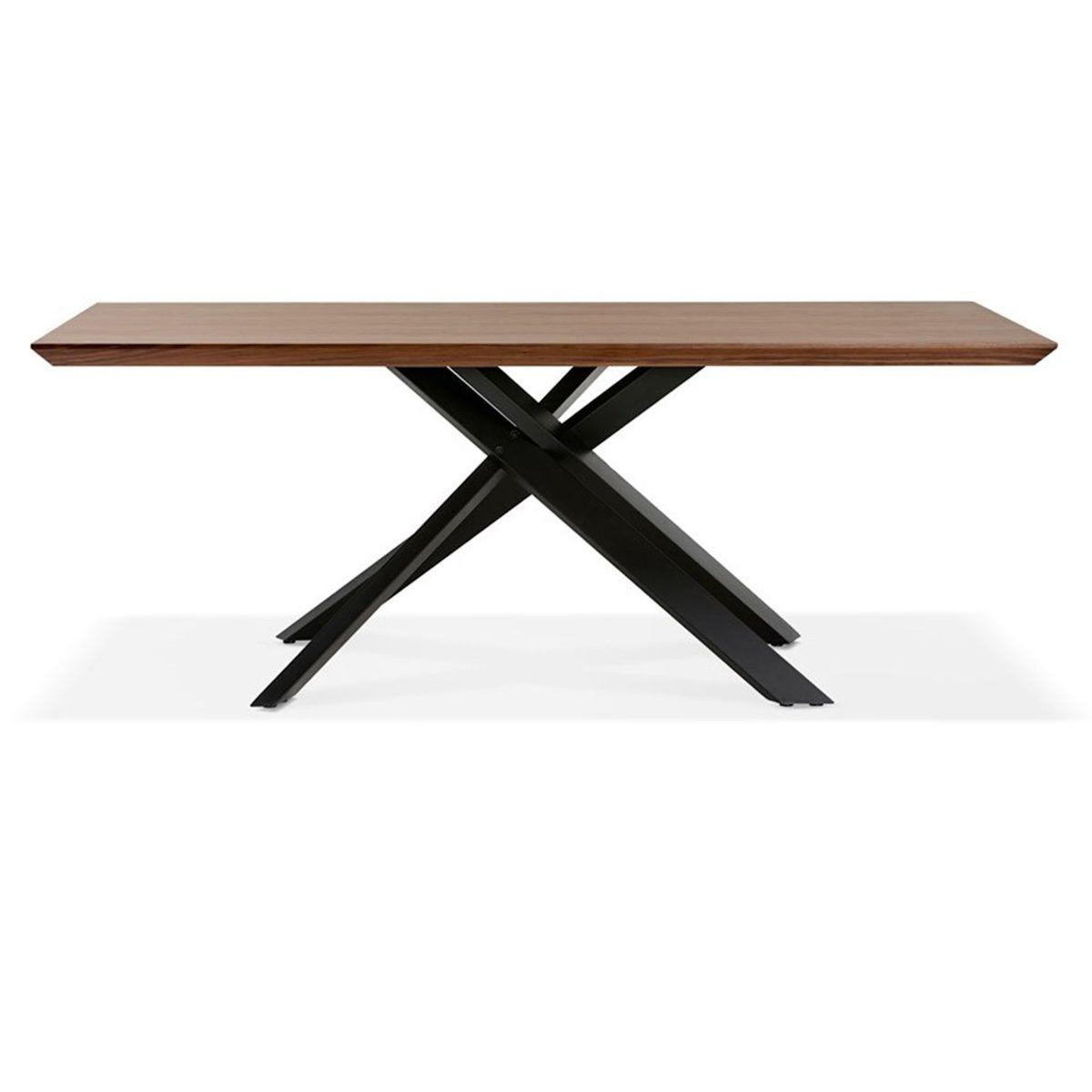 Paris Prix Table à Manger en Bois  Laby  200cm Noyer & Noir