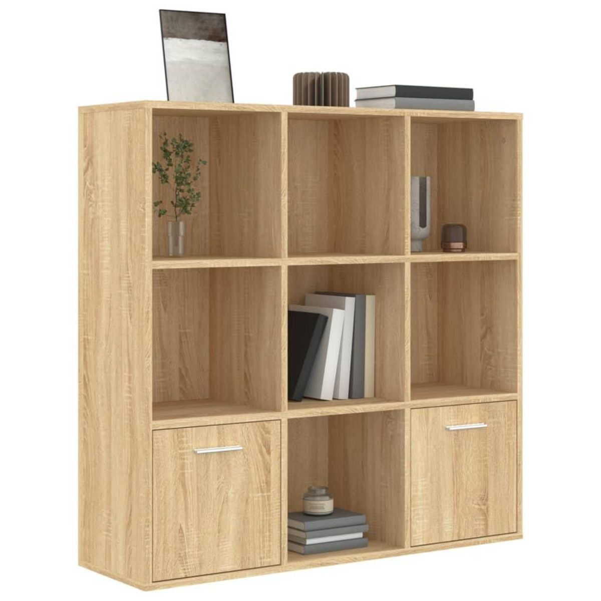 VIDAXL Bibliotheque Chene sonoma 98x30x98 cm Bois d'ingenierie