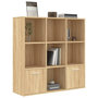 Voir la diapositive 4 : VIDAXL Bibliotheque Chene sonoma 98x30x98 cm Bois d'ingenierie