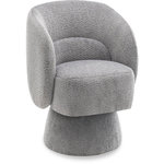 Habitat et Jardin Fauteuil pivotant en tissu bouclette  Franklin  - 74 x 75 x 75 cm - Gris