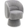 Voir la diapositive 1 : Habitat et Jardin Fauteuil pivotant en tissu bouclette  Franklin  - 74 x 75 x 75 cm - Gris