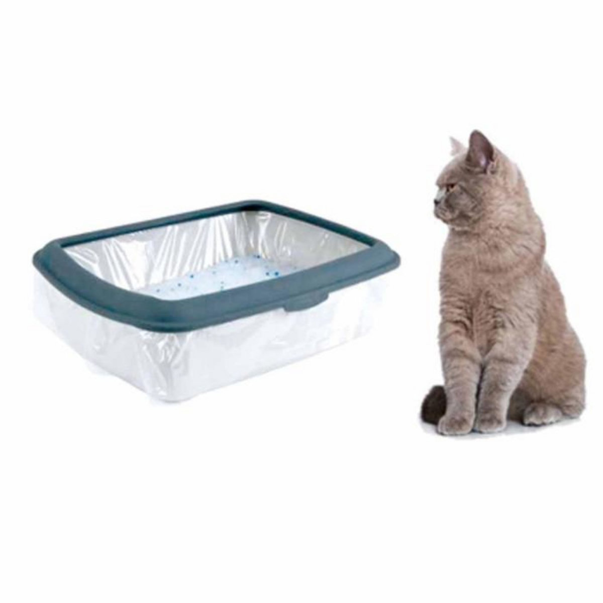 Paris Prix Lot de 10 Sacs  Bac à Litière  90cm Transparent