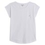 Voir la diapositive 3 : INEXTENSO T-shirt manches courtes blanc col rond femme