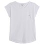 INEXTENSO T-shirt manches courtes blanc col rond femme